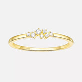 Anel Noivado de Prata Banhado a Ouro 14K com Zircônia BellaWoman