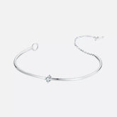 Bracelete de Prata Banhado a Ouro Branco BellaWoman