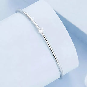 Bracelete de Prata Banhado a Ouro Branco BellaWoman