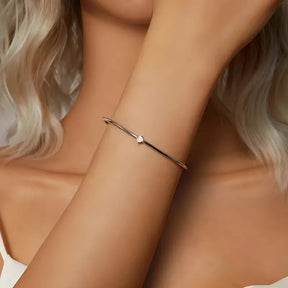 Bracelete de Prata Banhado a Ouro Branco BellaWoman