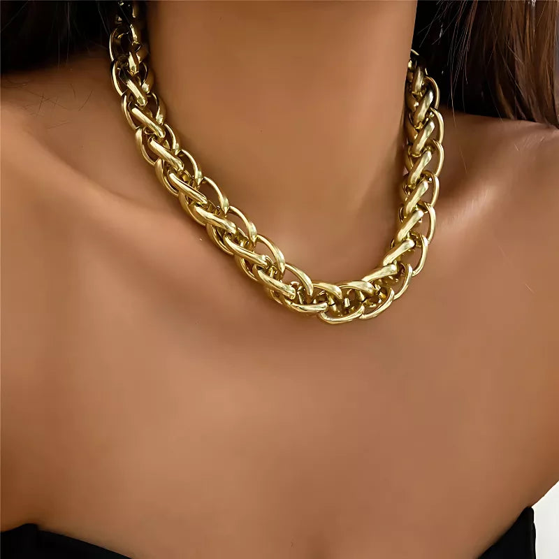 Colar Choker de Corrente Grande BellaWoman