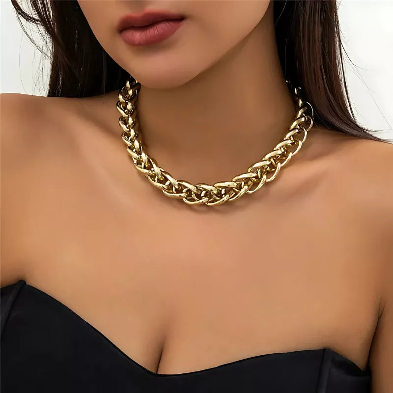 Colar Choker de Corrente Grande BellaWoman