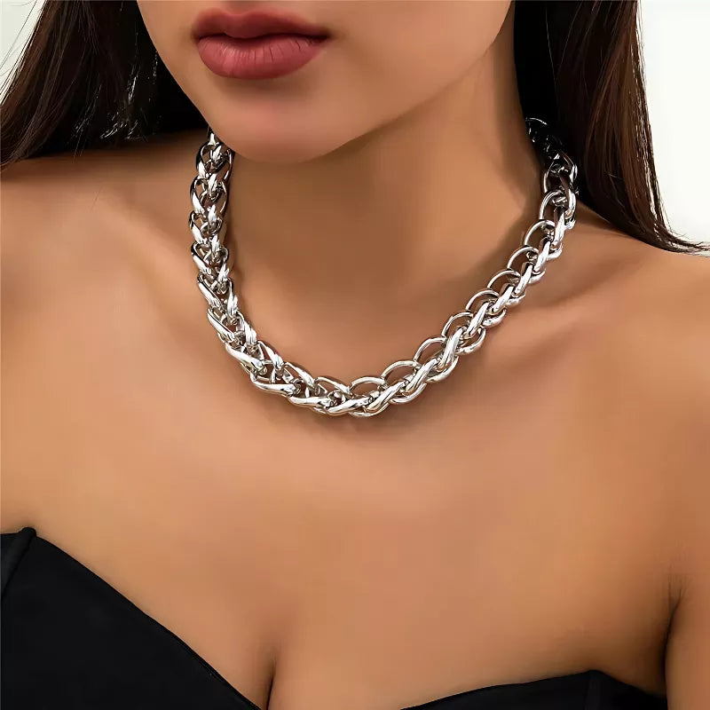 Colar Choker de Corrente Grande BellaWoman