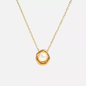 Colar com Pingente de Pérola Folheado a Ouro 18K BellaWoman