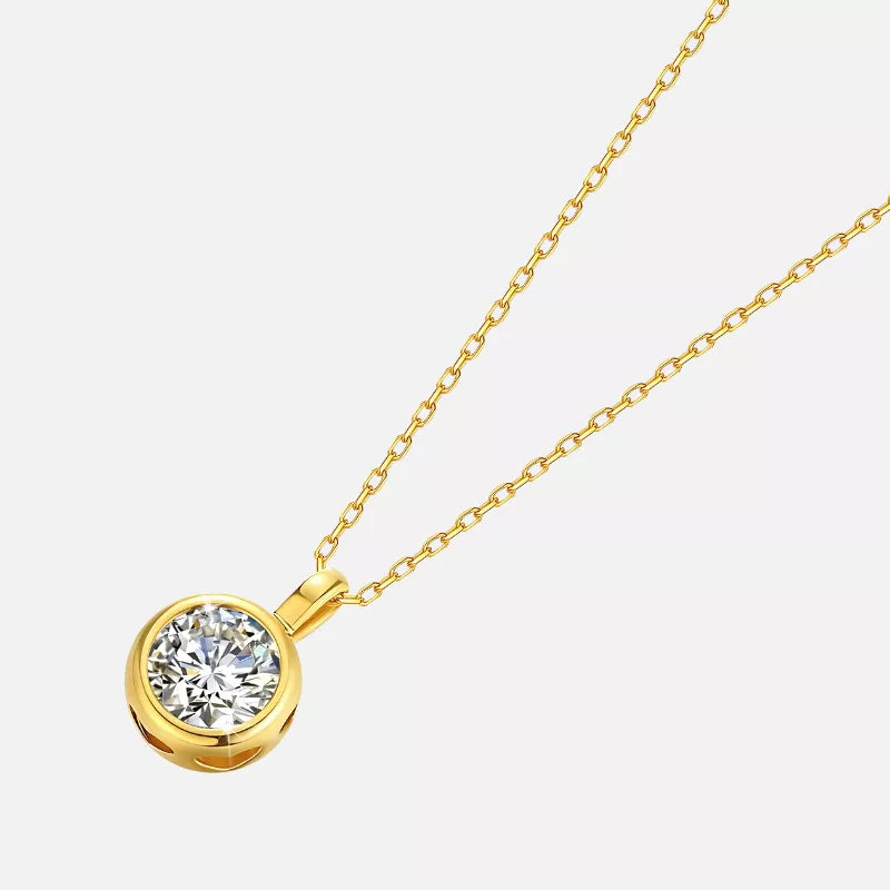 Colar de Prata Banhado a Ouro 18K Ponto de Luz BellaWoman