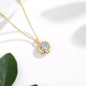 Colar de Prata Banhado a Ouro 18K Ponto de Luz BellaWoman