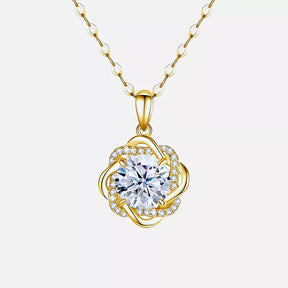 Colar de Prata Folheado a Ouro 18K com Moissanite BellaWoman