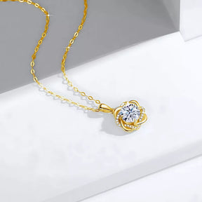 Colar de Prata Folheado a Ouro 18K com Moissanite BellaWoman