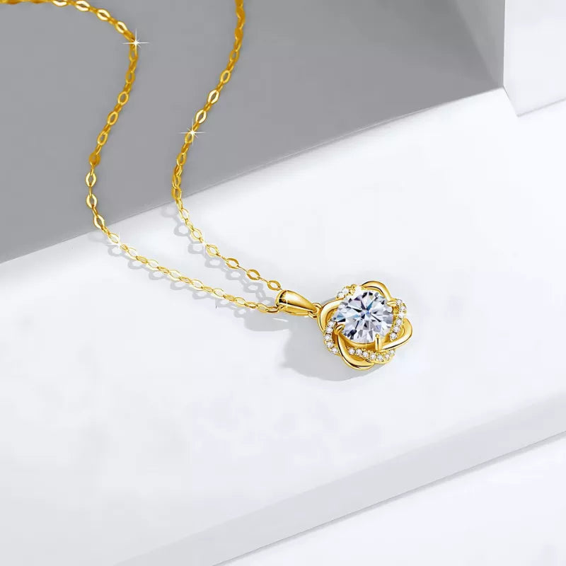 Colar de Prata Folheado a Ouro 18K com Moissanite BellaWoman