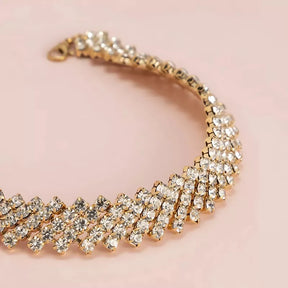 Gargantilha Choker Grande de Strass BellaWoman