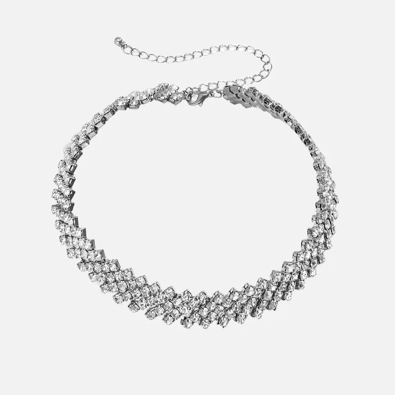 Gargantilha Choker Grande de Strass BellaWoman