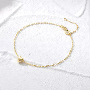 Pulseira de Prata Banhada a Ouro 18K com Coração BellaWoman