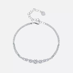 Pulseira de Prata com Pedras de Moissanite BellaWoman