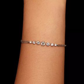 Pulseira de Prata com Pedras de Moissanite BellaWoman