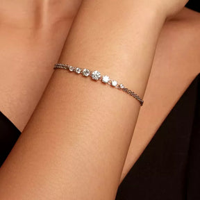 Pulseira de Prata com Pedras de Moissanite BellaWoman