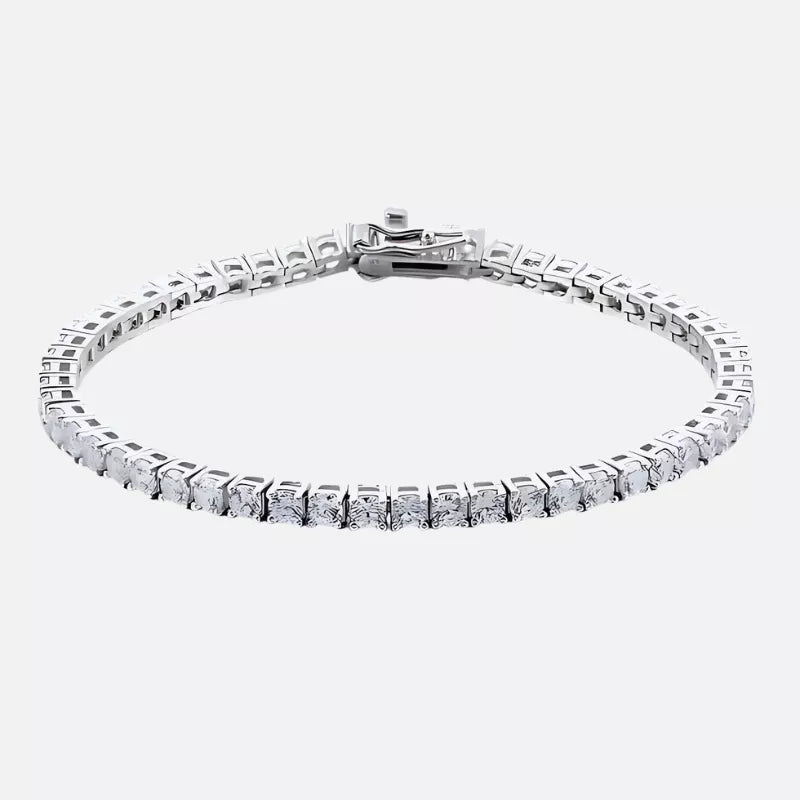 Pulseira de Prata Cravejada com Pedras de Zircônia BellaWoman