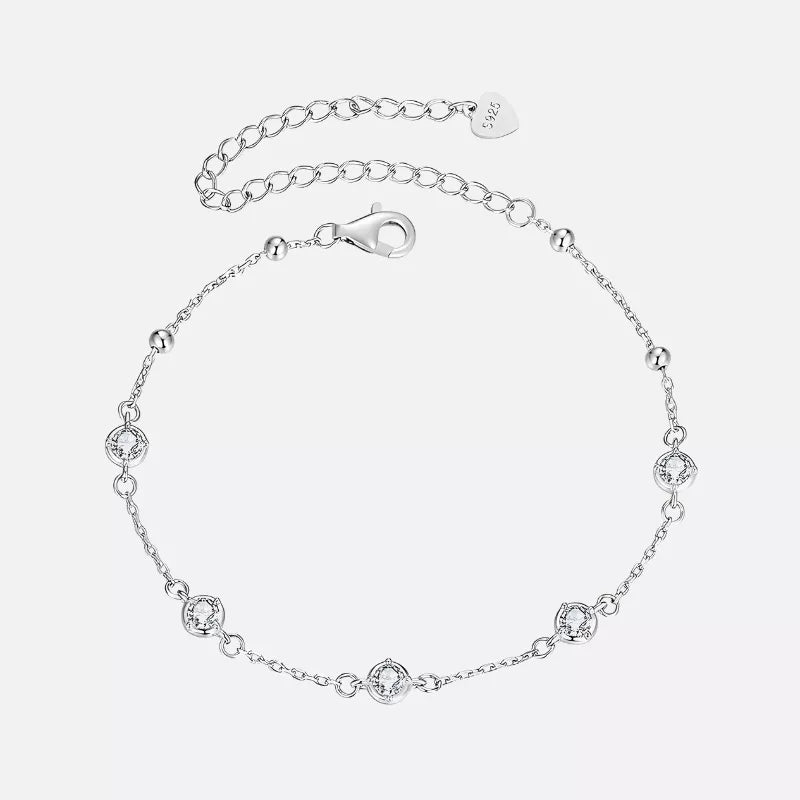 Pulseira de Prata Estrelada Ajustável BellaWoman