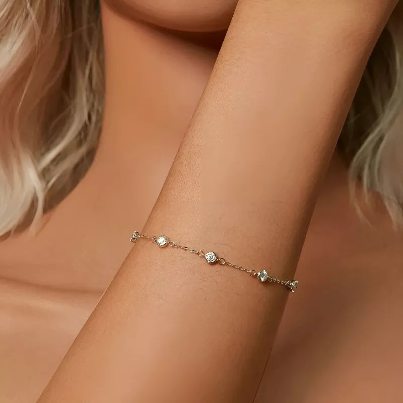 Pulseira de Prata Estrelada Ajustável BellaWoman