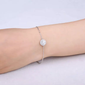 Pulseira de Prata Ponto de Luz Ajustável BellaWoman