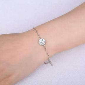 Pulseira de Prata Ponto de Luz Ajustável BellaWoman