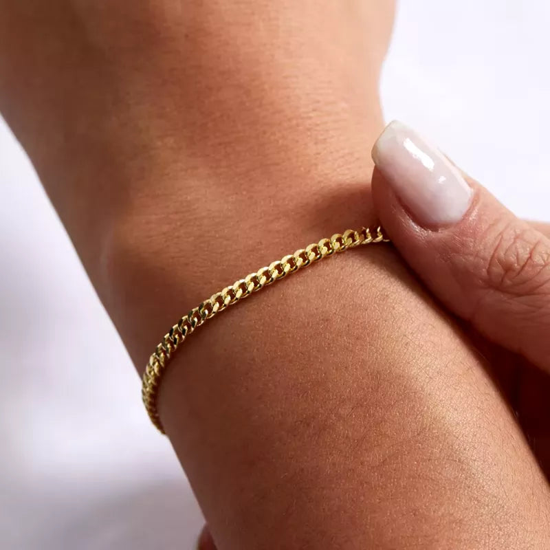 Pulseira Feminina Simples de Corrente BellaWoman