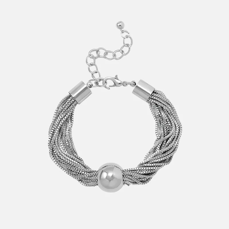 Pulseira Multi Correntes com Esfera BellaWoman