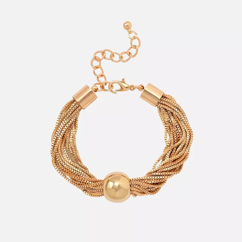 Pulseira Multi Correntes com Esfera BellaWoman